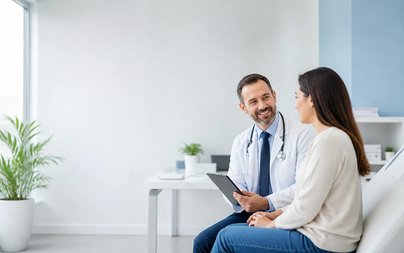 Imagen ilustrativa de una consulta médica, no personal real del consultorio